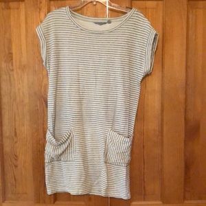 Athleta striped tee dress with pockets, S